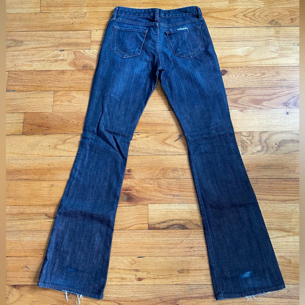 Paper Denim & Cloth Low Rise Bootcut Jeans Size 25 Dark Wash Cuff Wear
